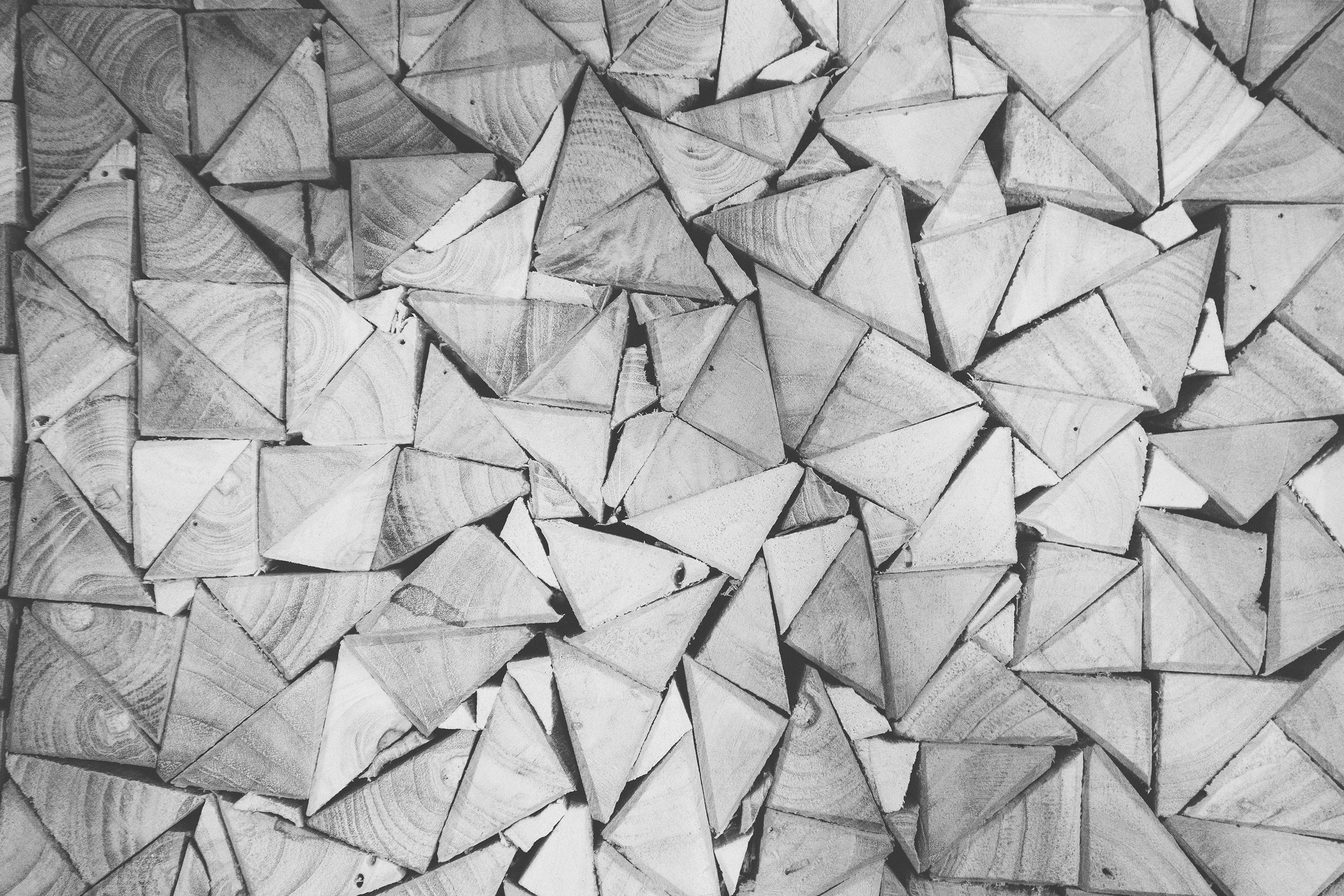 Patrón de triángulos grises
