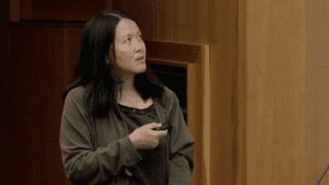 Lin He hablando en CRISPR Workshop 2017