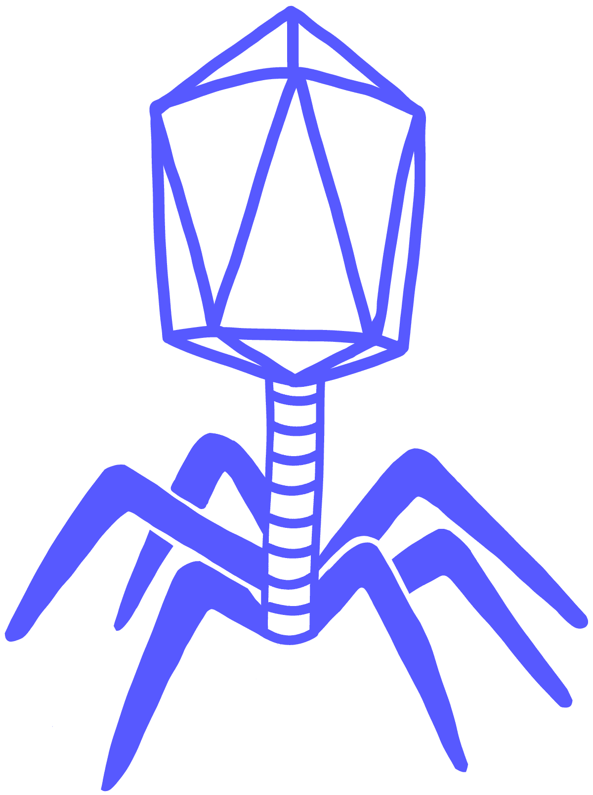 Image of a blue phage
