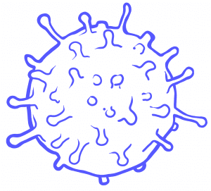 Caricatura de un virus