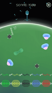 Screenshot of a phone screen playing the game CRISPR defense