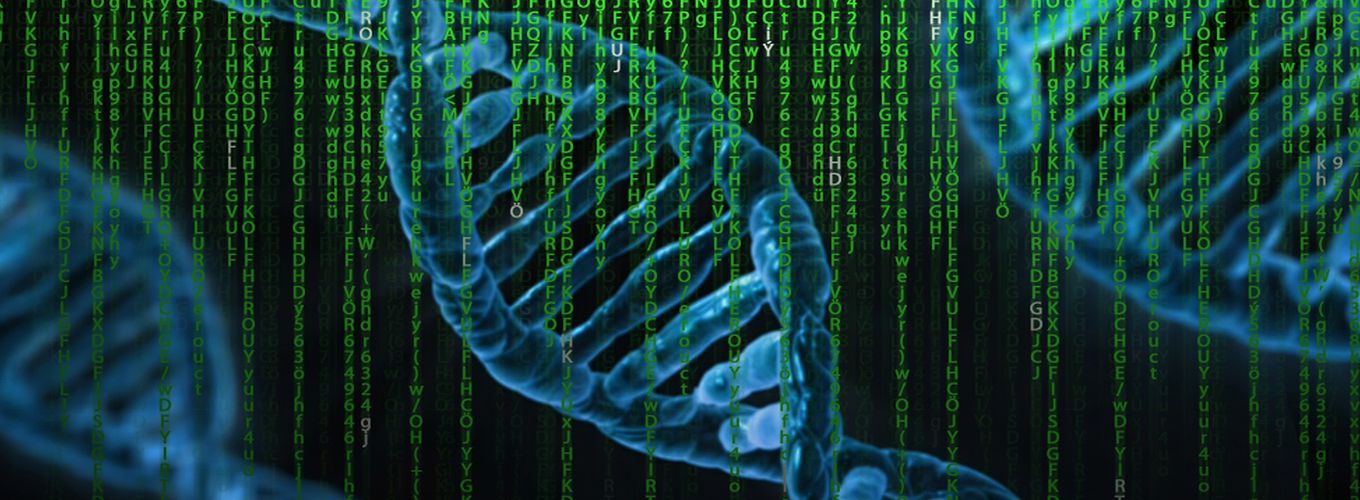 close-up depiction of DNA