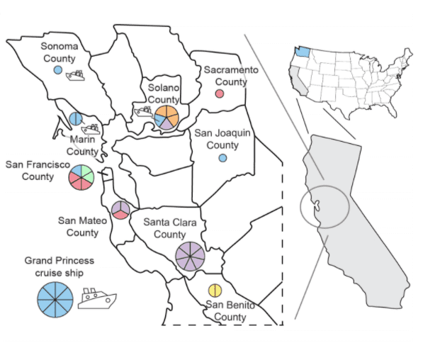 北加州调查区域地图