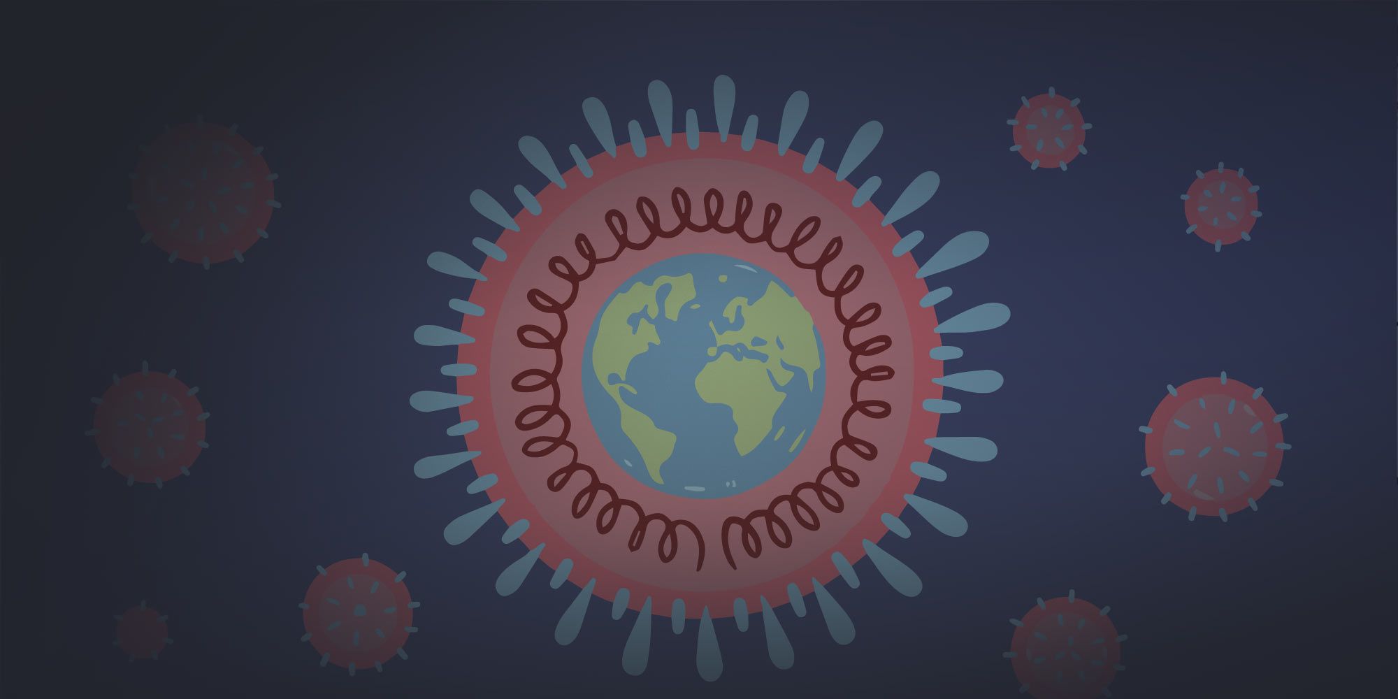 Ilustración del virus COVID-19