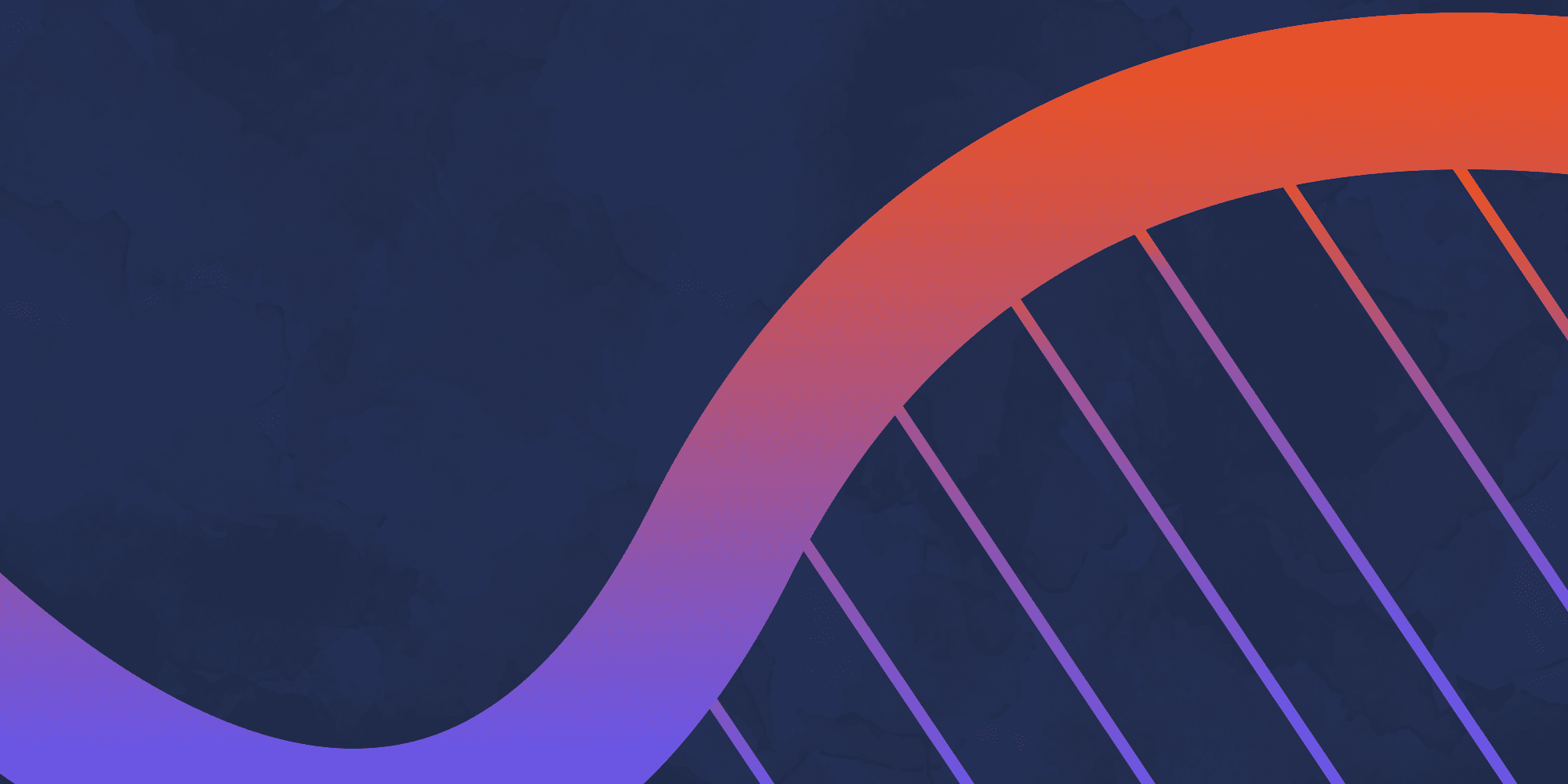 深蓝色背景中 DNA 的插图
