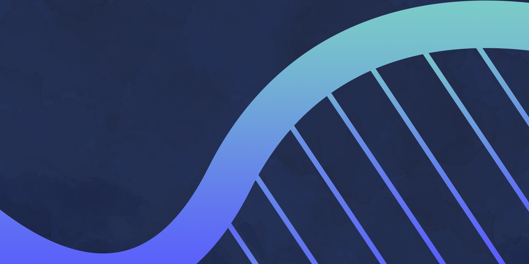 Ilustración de ADN sobre fondo azul oscuro