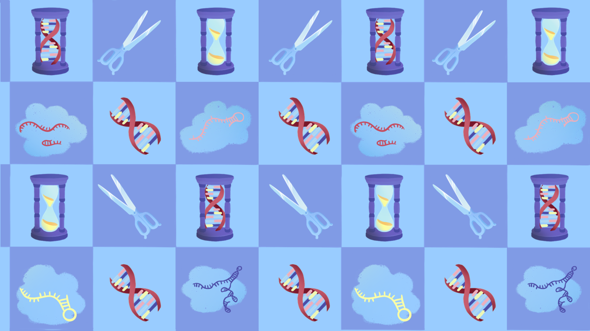 imagen decorativa de tijeras y ADN