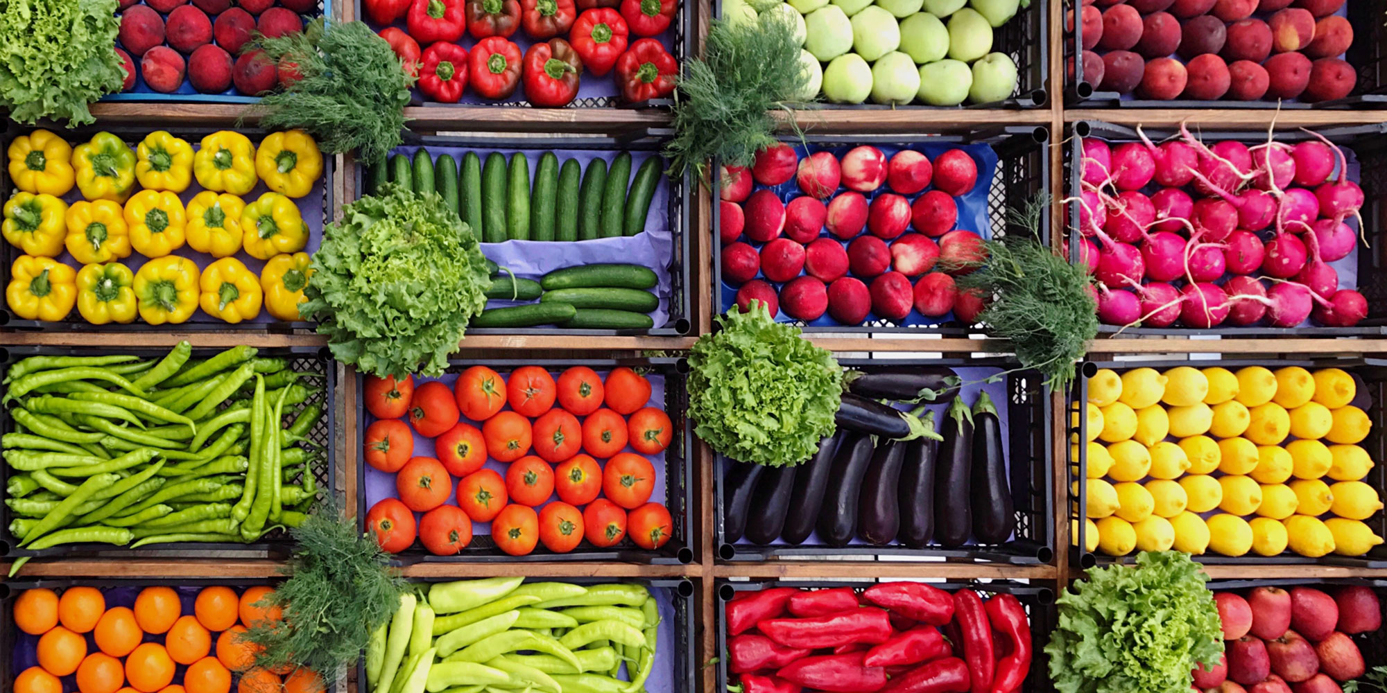 produce at a grocery store