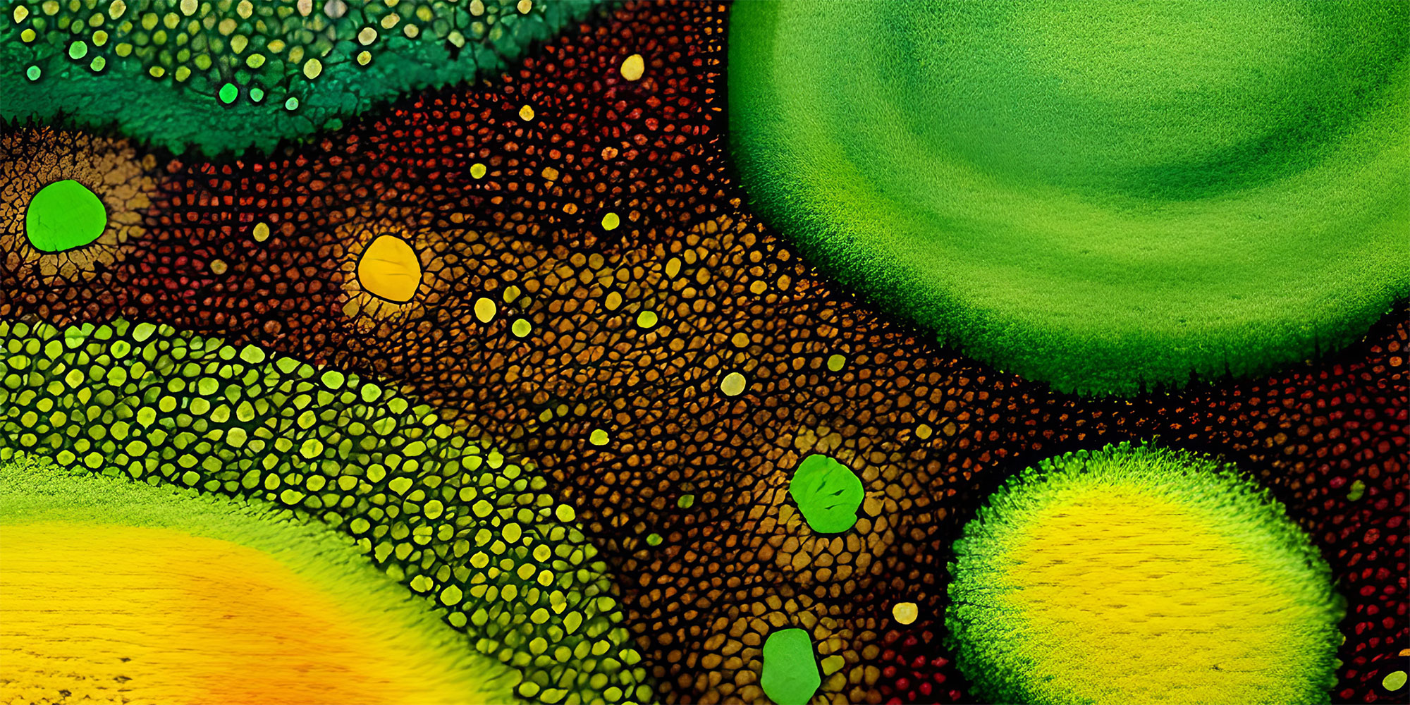 Soil virome abstract art