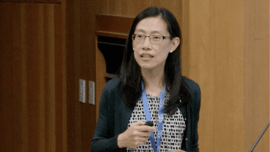 Joanna Yeh speaking at CRISPR workshop