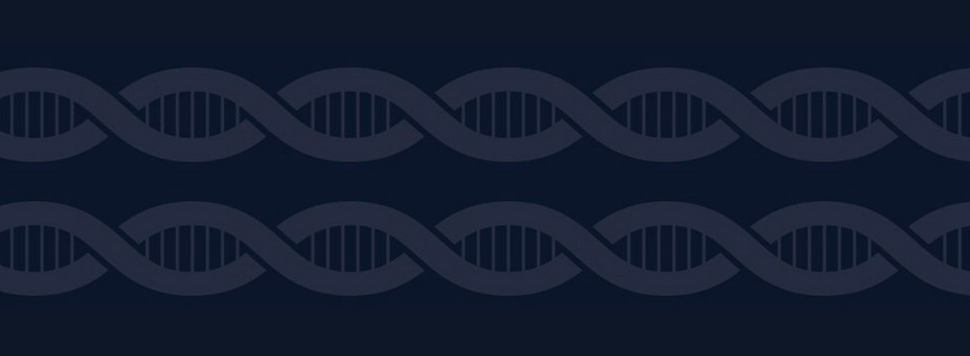 CRISPRcon event page image with two helices of muted DNA on a blue background