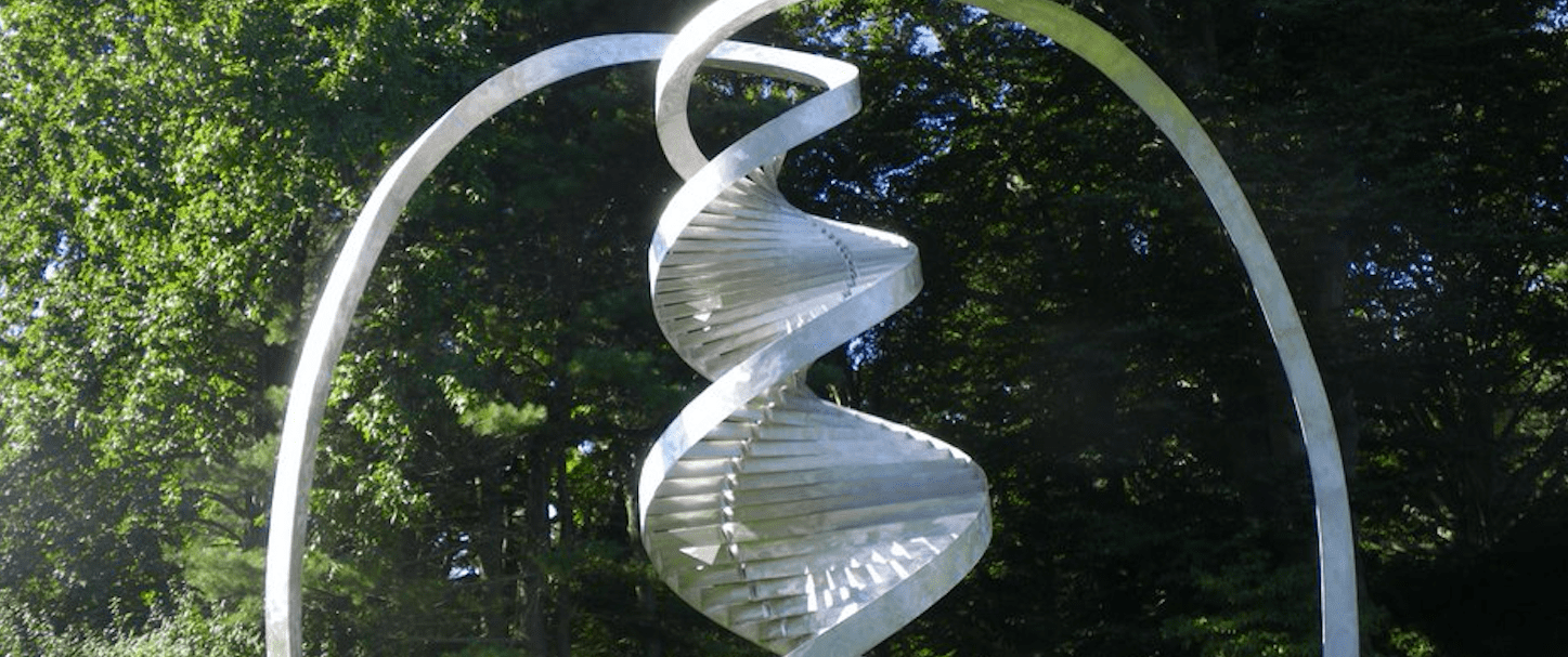 Metal Sculpture of DNA