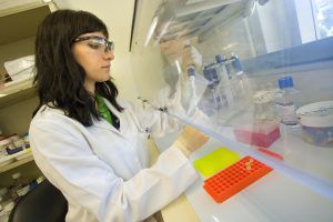 IGI researcher Laleh Coté in the lab