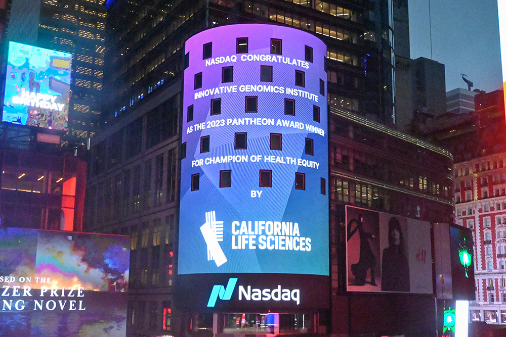 IGI recognized in lights on the NASDAQ Tower in Times Square, New York City