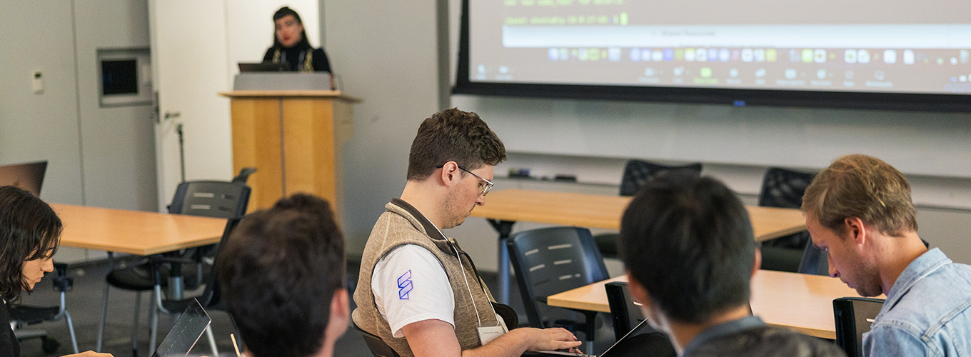 Group of scientists at the IGI at a hackathon