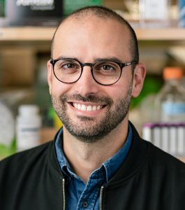 Justin Eyquem poses for a portrait at UCSF's Parnassus Campus in San Francisco, CA on March 8th, 2022