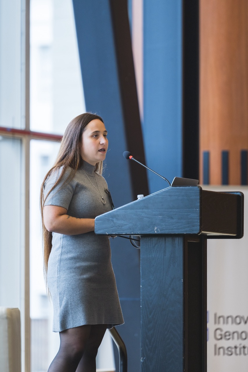 María Florencia Ercoli from UC Davis presents her work on engineering crops for climate resilience.